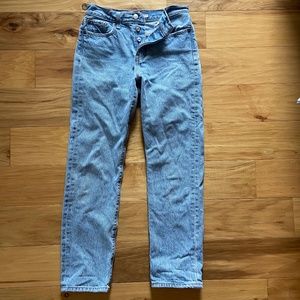 Levi’s Wedgie Straight Button Fly Light Wash Jeans size 25